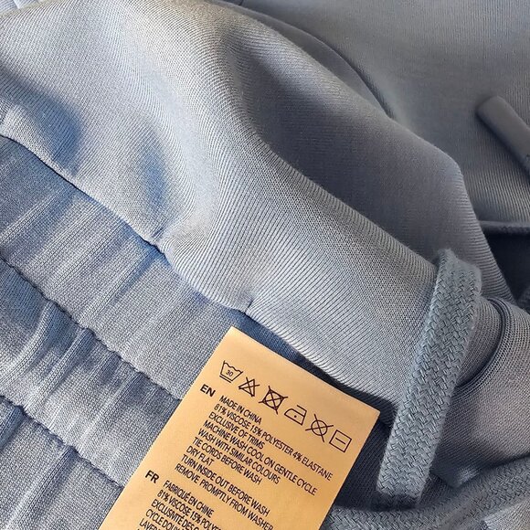 Anthropologie Varley Double Soft Ollie High Rise Shorts 3.5" Blue Size Large - Picture 11 of 11